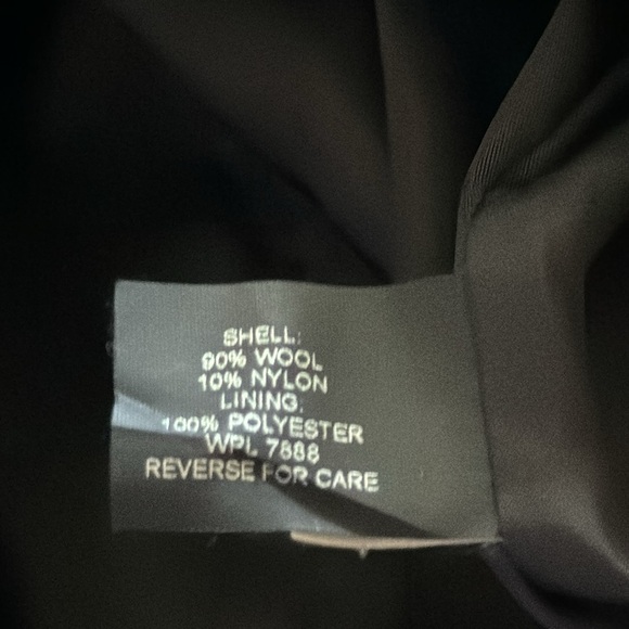 Anne Klein black wool mid coat  notch collar single front Sz M - Picture 9 of 9